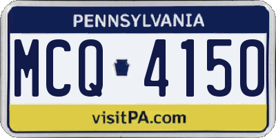 PA license plate MCQ4150