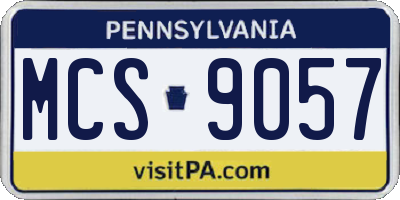 PA license plate MCS9057
