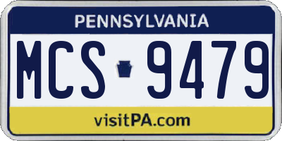 PA license plate MCS9479