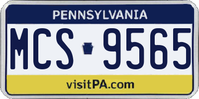 PA license plate MCS9565