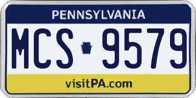 PA license plate MCS9579