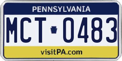 PA license plate MCT0483