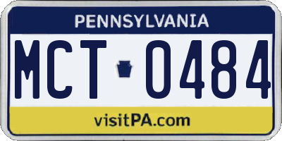 PA license plate MCT0484