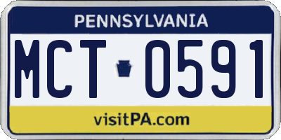 PA license plate MCT0591