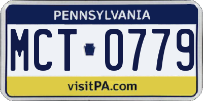 PA license plate MCT0779