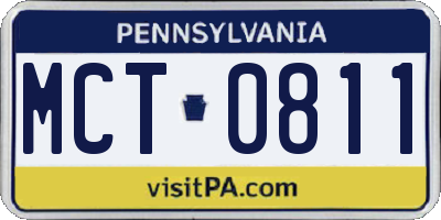 PA license plate MCT0811