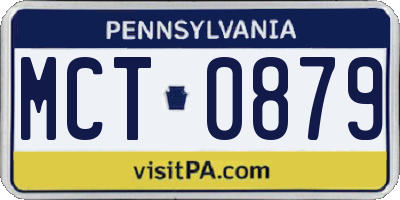 PA license plate MCT0879