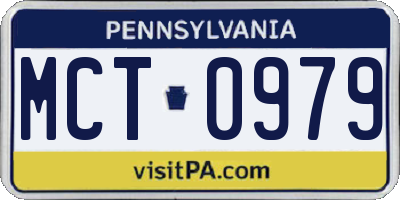 PA license plate MCT0979