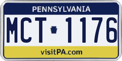 PA license plate MCT1176
