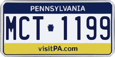 PA license plate MCT1199