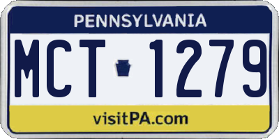 PA license plate MCT1279