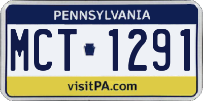 PA license plate MCT1291