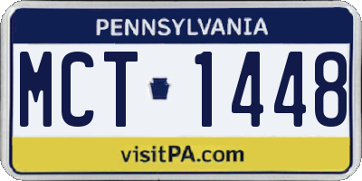 PA license plate MCT1448