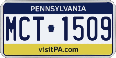 PA license plate MCT1509