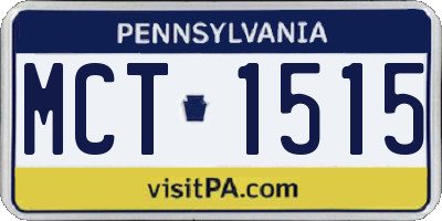 PA license plate MCT1515