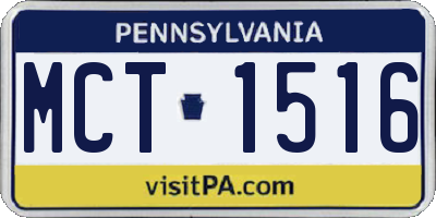 PA license plate MCT1516
