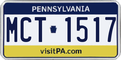 PA license plate MCT1517