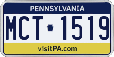 PA license plate MCT1519