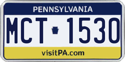 PA license plate MCT1530
