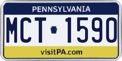 PA license plate MCT1590