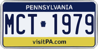 PA license plate MCT1979