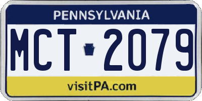PA license plate MCT2079