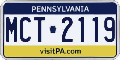 PA license plate MCT2119