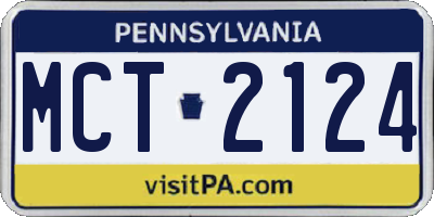 PA license plate MCT2124