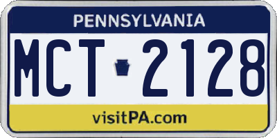 PA license plate MCT2128