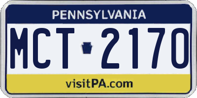 PA license plate MCT2170