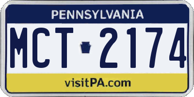 PA license plate MCT2174