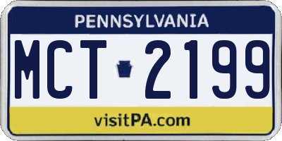 PA license plate MCT2199