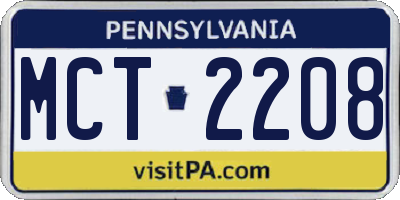 PA license plate MCT2208