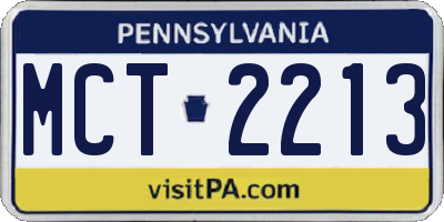 PA license plate MCT2213