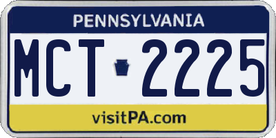 PA license plate MCT2225