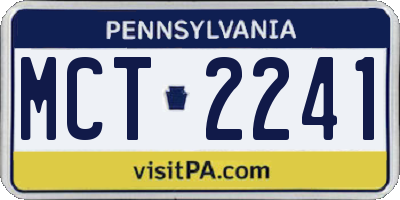 PA license plate MCT2241