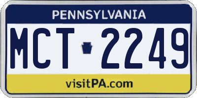 PA license plate MCT2249