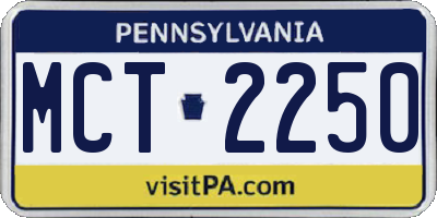 PA license plate MCT2250