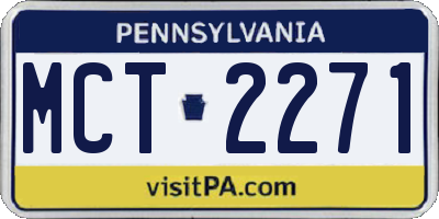 PA license plate MCT2271