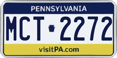 PA license plate MCT2272
