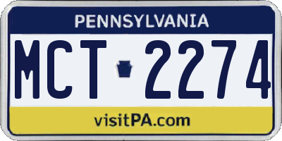 PA license plate MCT2274