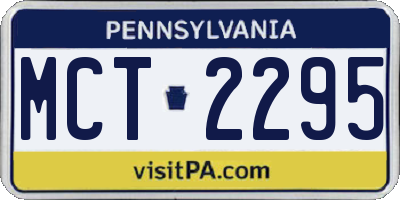PA license plate MCT2295