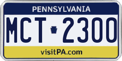 PA license plate MCT2300