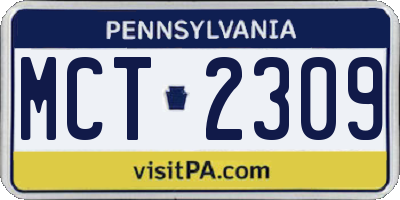 PA license plate MCT2309