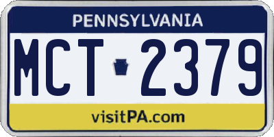 PA license plate MCT2379