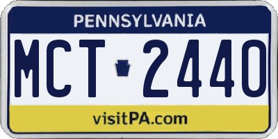 PA license plate MCT2440