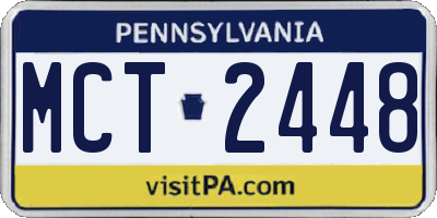 PA license plate MCT2448