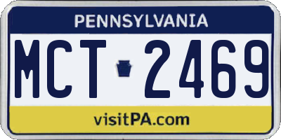 PA license plate MCT2469