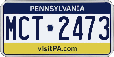 PA license plate MCT2473
