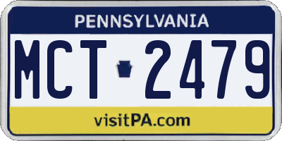 PA license plate MCT2479